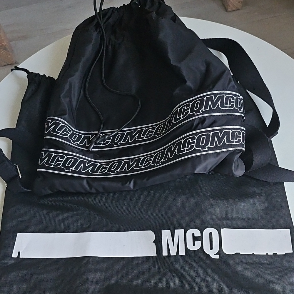 Alexander McQueen Black Backpack with Iconic Branding